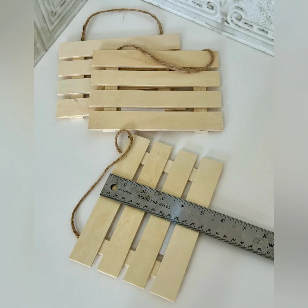 Bulk Lot Unfinished Wood Hanging Pallet Signs DIY Crafts Blank Slat Plaque